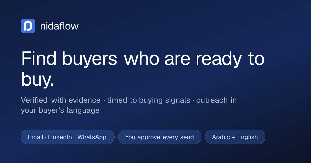 Nidaflow official preview: Find buyers who are ready to buy